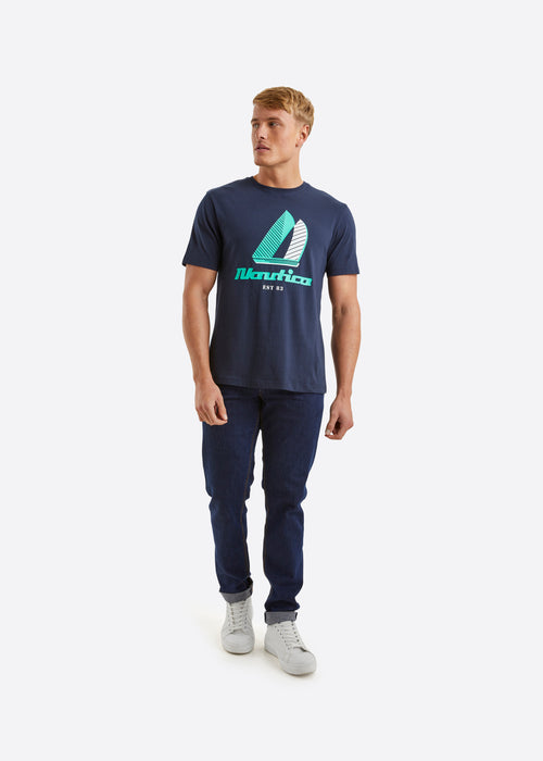 Nautica Crofton T-Shirt - Dark Navy - Full Body