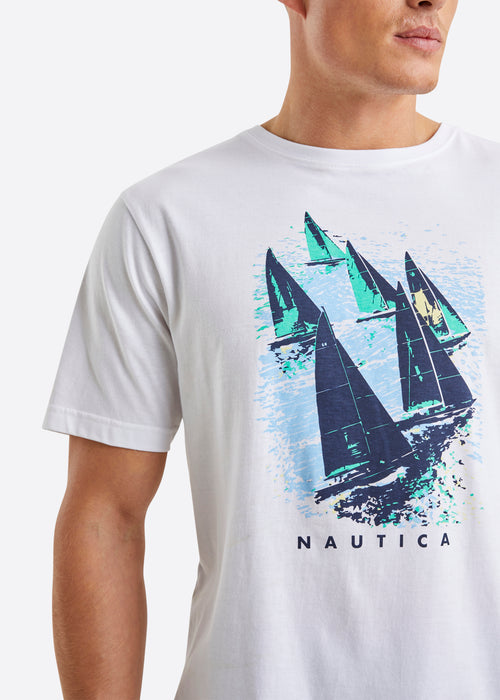 Nautica Cassius T-Shirt - White - Detail