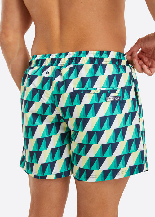 Nautica Dorval 4" Swim Short - Mint - Back