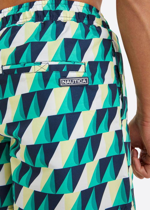 Nautica Dorval 4" Swim Short - Mint - Detail