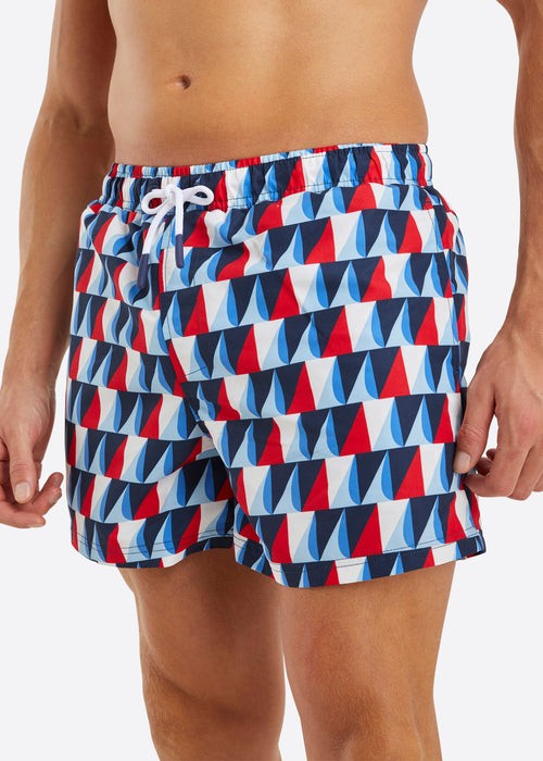 Nautica Dorval 4" Swim Short - True Red - Front