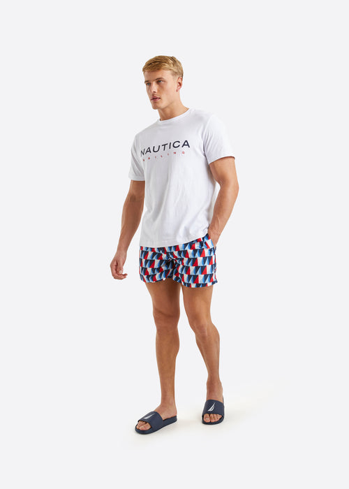 Nautica Dorval 4" Swim Short - True Red - Full Body
