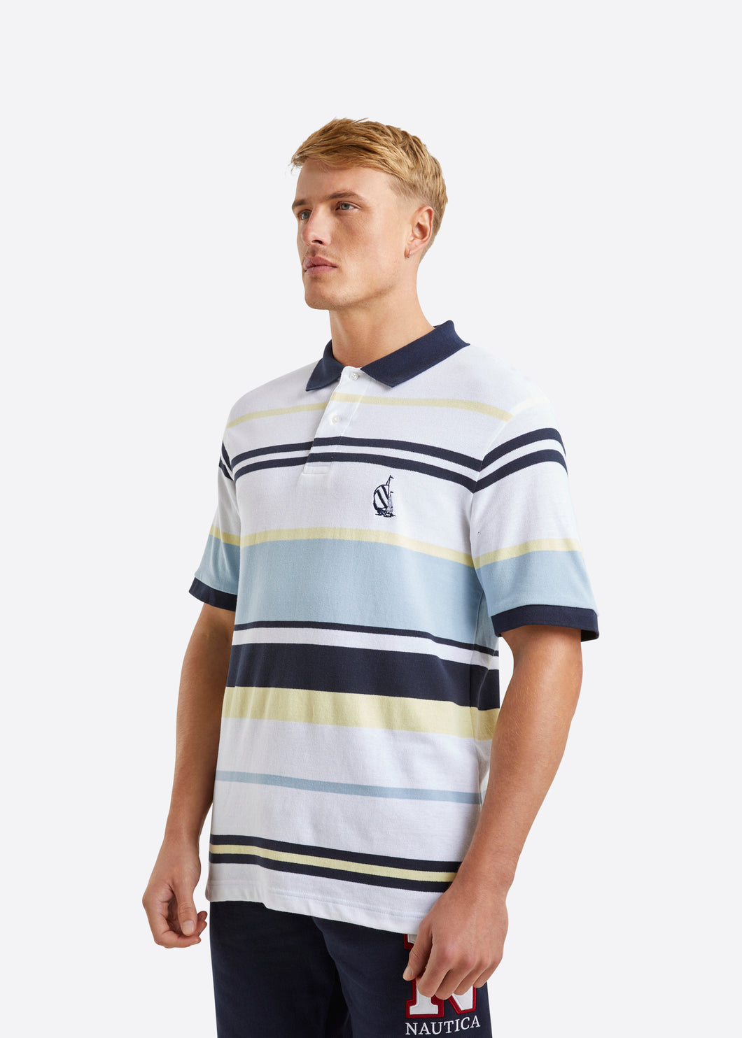 Nautica Merlot Polo Shirt - White - Front