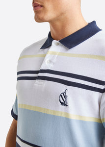 Nautica Merlot Polo Shirt - White - Detail