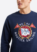 Load image into Gallery viewer, Nautica Shore Sweatshirt - Dark Navy - Detail